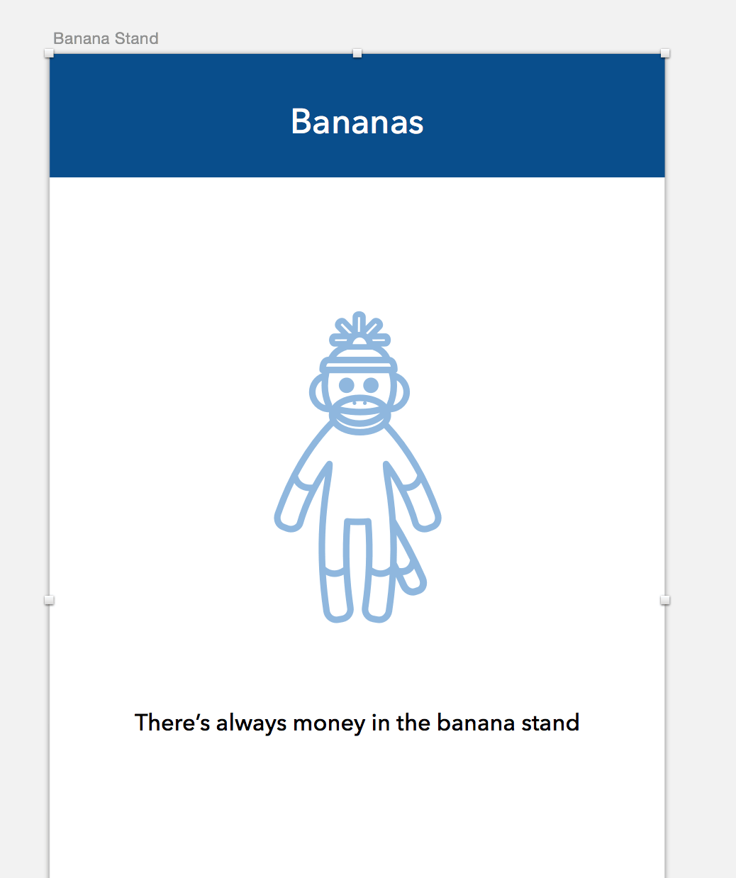 Banana Stand Artboard example